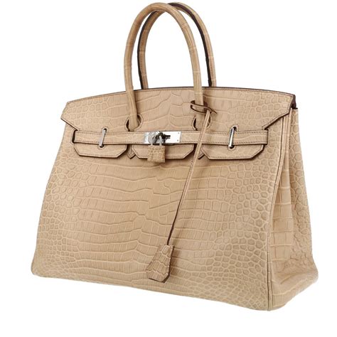 hermes birkin beige croc|hermes birkin 35cm price.